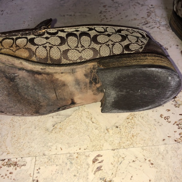 Brown Coach Monogram Loafers - Picture 6 of 7